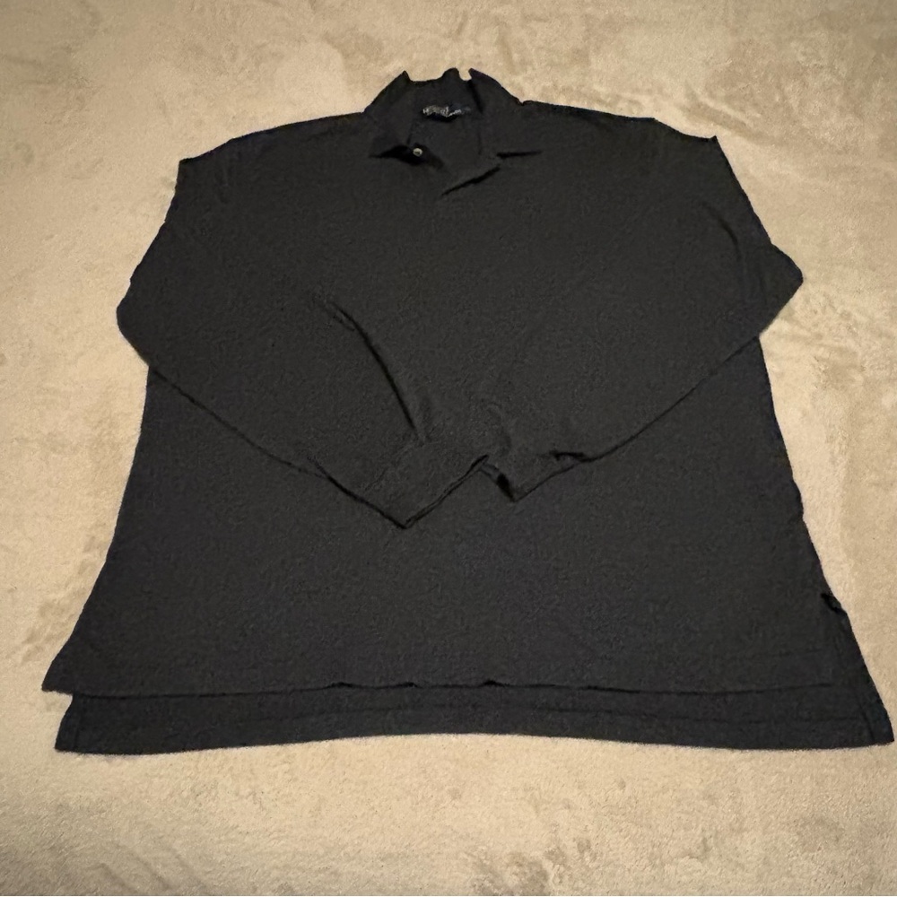 Polo by Ralph Lauren Long‑Sleeve Knit Polo – Size XL
